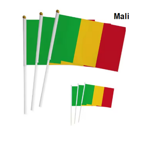 Drapeau main Mali, Supporters, Fans, Football, Cameroun
