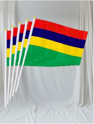Drapeau mains Ile Maurice, lot de 5/10/20/50/100 pieèces,