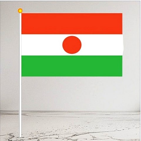 Drapeau main Niger, Supporters, Fans, Football, Cameroun