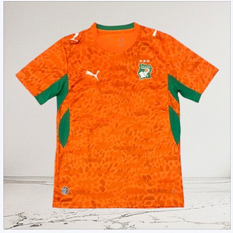 Maillot Côte d'Ivoire Football 2025/2026, orange, Can, Caf, Afrique, soccer Africa, pays africain,
