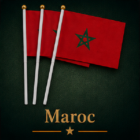 Drapeau mains Maroc, Supporters, Fans, Football, Cameroun