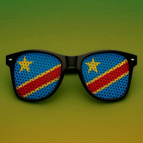 Lunettes de soleil, drapeau national RD Congo, Lunettes de soleil, Drapeau national, supporters Cap-Vert,Self-adhesive stickers, temporary tattoo Cameroon,Drapeau main supporters RD Congo,