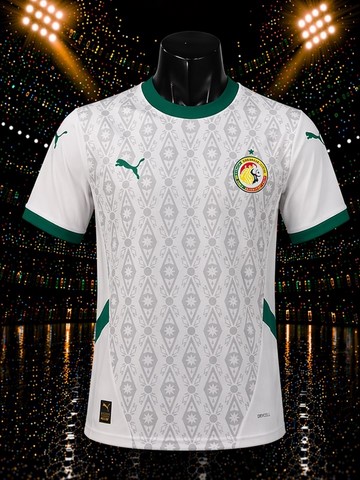 Maillot de Football blanc, Sénégal, équipe nationale, drapeau, Can 2025, Les Lions de la Téranga, 