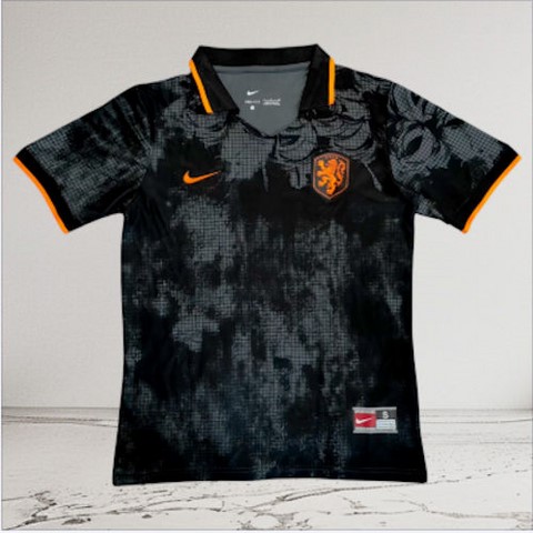   Maillot Polo Football Netherlands 2025/2026, noir, Jerseys soccer, Nike, 