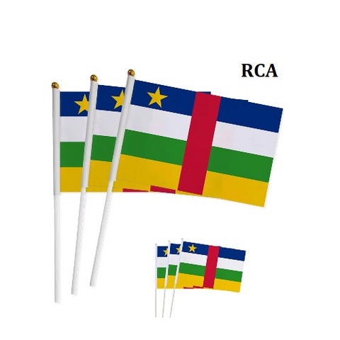 Drapeau main République centrafricaine RCA , Supporters, Fans, Football, Cameroun