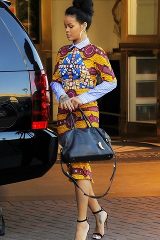 Rihanna, Les célébrités en wax, Vente et Customisation de tissus pagne wax en ligne, Djankawax,