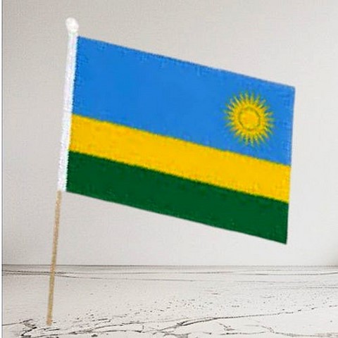Drapeau main Rwanda, Supporters, Fans, Football, Cameroun