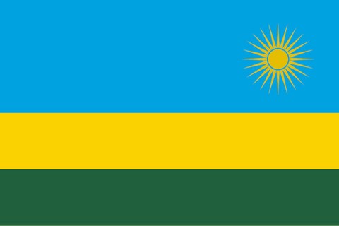 Drapeau national Rwanda, Supporters, Fans, Football, Cameroun