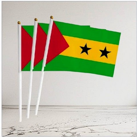 Drapeau main São Tomé-et-Principe, Supporters, Fans, Football, Cameroun