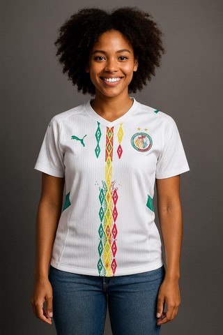 Maillot de Football Sénégal, 2025  blanc, équipe nationale, Les Lions de la Téranga, Can 2025/26, Can, Caf Afrique, soccer Africa,