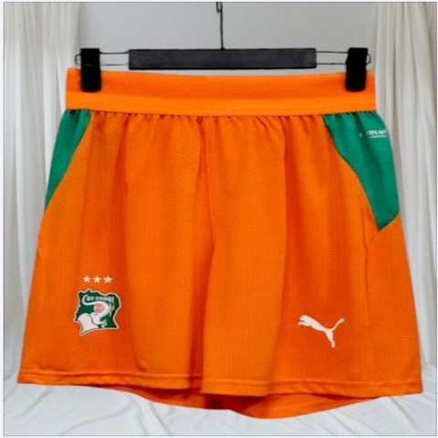  Short Côte d'Ivoire, Jersey orange, Football,  Les Eléphants,s, Puma, Can, Caf, Africa,,