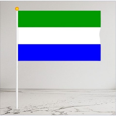 Drapeau main Sierra Léone, Supporters, Fans, Football, Cameroun