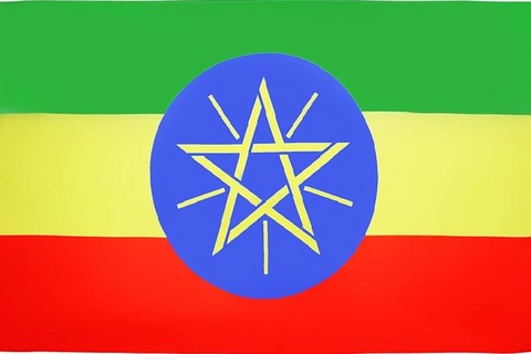 Drapeau national Éthiopia, Supporters, Fans, Football, Cameroun