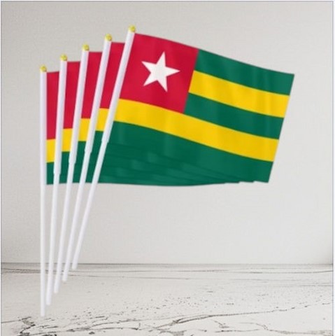 Drapeau main Togo Supporters, Fans, Football, Cameroun