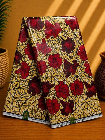 Tissu-Coton-fleurs rouge, Lafermedeleo-Djankawax,
