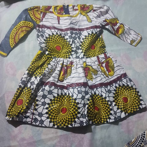 Robe enfant en tissu pagne wax du Cameroun,vêtements,enfants,djankawax,