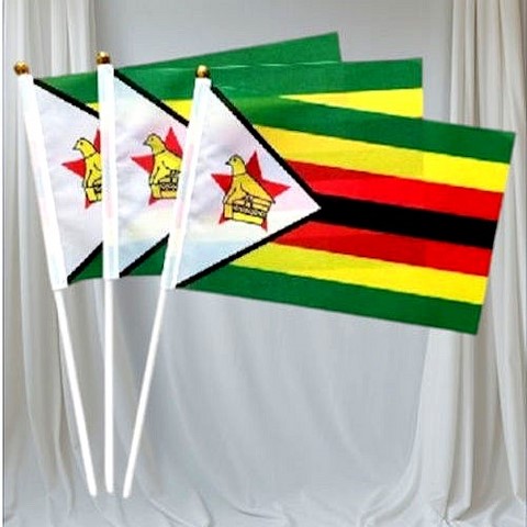 Drapeau main Zimbabwe, Supporters, Fans, Football, Cameroun