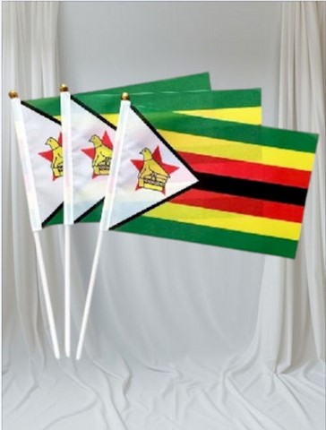 Drapeau mains Zimbabwe, lot de 5/10/20/50/100 pieèces,
