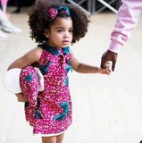 Robe enfant en tissu pagne wax du Cameroun