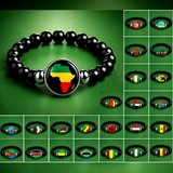 Bracelet Perles drapeau pays d'Afrique, Supporters Football Africain. africa. can, Afrique, football, djankawax, Africa Football, Diaspora Africaine, drapeau,