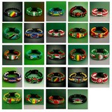 Bracelet corde et plaque acier drapeau pays africains