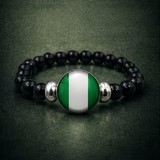 Bracelet Perles Drapeau national, supporters ,Drapeau, fans supporters, Nigéria