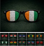 Lunettes de soleil drapeau national pays africains, supporters Cameroun,Self-adhesive stickers, temporary tattoo,Drapeau main supporters pays africains,