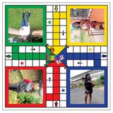 Ludo, bois Cameroun à personnaliser avec vos photos images, jeu de société, Djankawax,