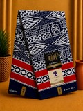 Ndop Bamiléké Cameroun bleu, 6 yard, Djankawax, tissus pagnes, wax,