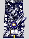 Ndop Bamiléké Cameroun bleu, 6 yard, Djankawax, tissus pagnes, wax,