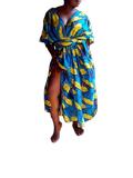 Robe africaine en tissu pagne wax Cameroun