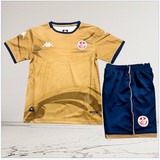 Ensemble Football Tunisie Enfant Maillot + Short, 2026.  doré, AiglesDeCarthage, SupporterTunisien, Can, Caf, Afrique,