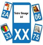 Paire de ​Stickers Immatriculation à Personnaliser,