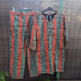 Ensemble jupe, hautet foulard en tissu pagne wax Africain, Cameroun, Djankawax.