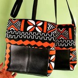 Sac bandoulière en tissu pagne wax africain