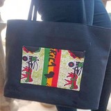 Sac de courses fourre-tout en tissu pagne wax africain