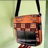 Sac bandoulière en tissu pagne wax africain