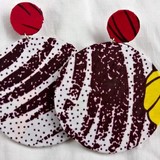 African wax loincloth fabric earrings,