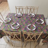 Tablecloth set + napkins in wax loincloth fabric,