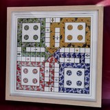 Jeu Ludo Fait Main, personnalisé, imprimé Fleur de mariage, Djankawax, Ludo, Afrique, jeu de société, jeu africain,