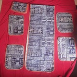 Runner and placemats + Ndop fabric napkins,