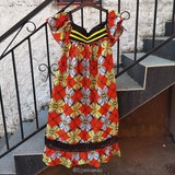 Robe femme, africaine, kaba, boubou en tissu pagne wax, Djankawax,