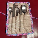 Toilet paper holder in wax loincloth fabric 1/2/4 compartments,