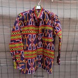 Chemise homme en tissu pagne Toghu du Cameroun,