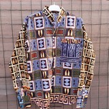 Chemise homme en tissu pagne Toghu du Cameroun,