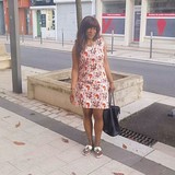 Robe africaine droite en tissu pagne wax