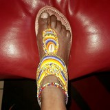 Sandales Masai, Artisanat Cameroun, mules en tissu pagne wax africain,Djankawax,