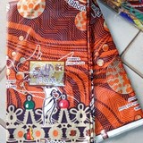 Pagne du 8 mars 2025 officiel (la journée internationale de la femme au Cameroun) Cicam Tissu pagne wax, orange, Djankawax,