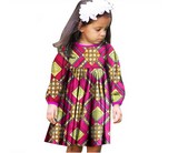Robe enfant en tissu pagne wax du Cameroun