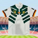  Cameroon White Football Jersey,Maillot Cameroun, personalisable, blanc, vert, rouge, Football, Lions indomptables One ,